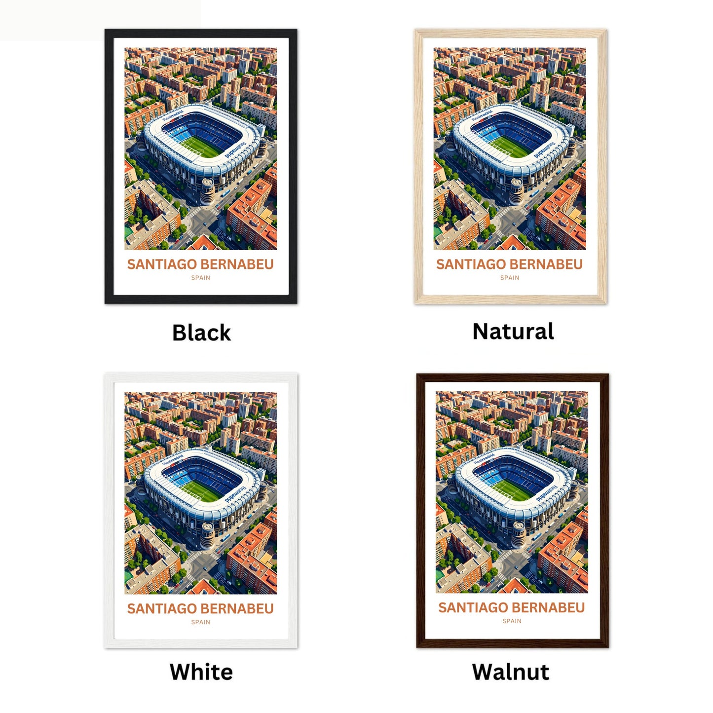 Santiago Bernabéu Stadium Travel Poster - Madrid