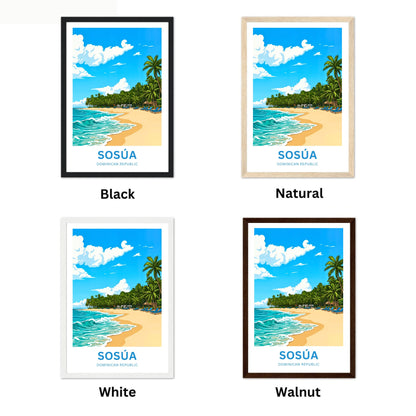 Sosúa Travel Poster - Golden beach