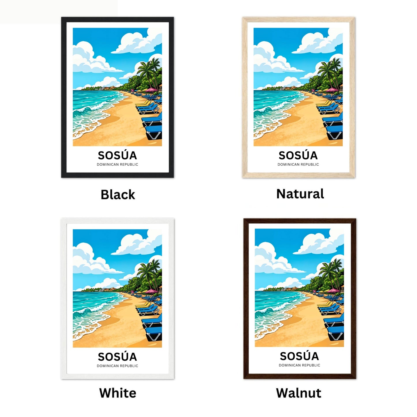 Sosúa Travel Poster - Island Beach Paradise