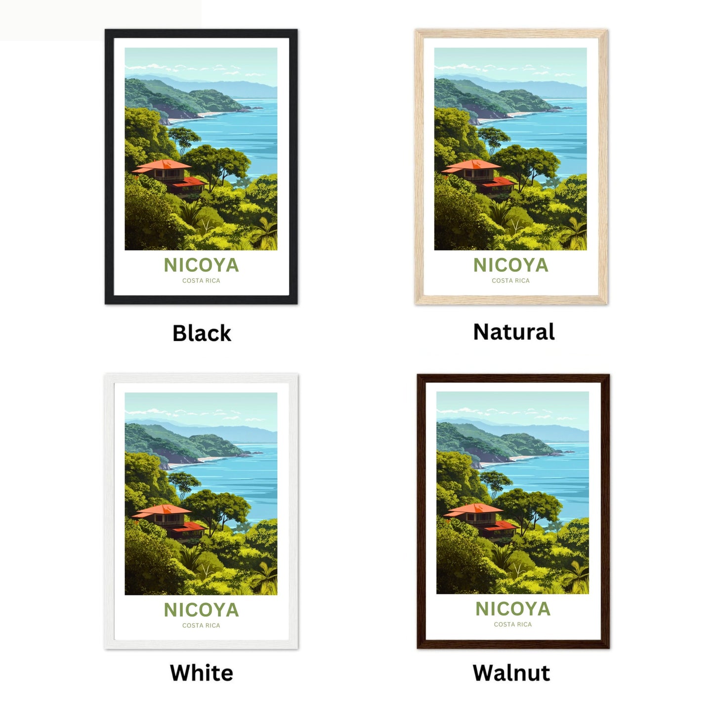 Nicoya, Costa Rica Travel Poster  -Ocean Serenity