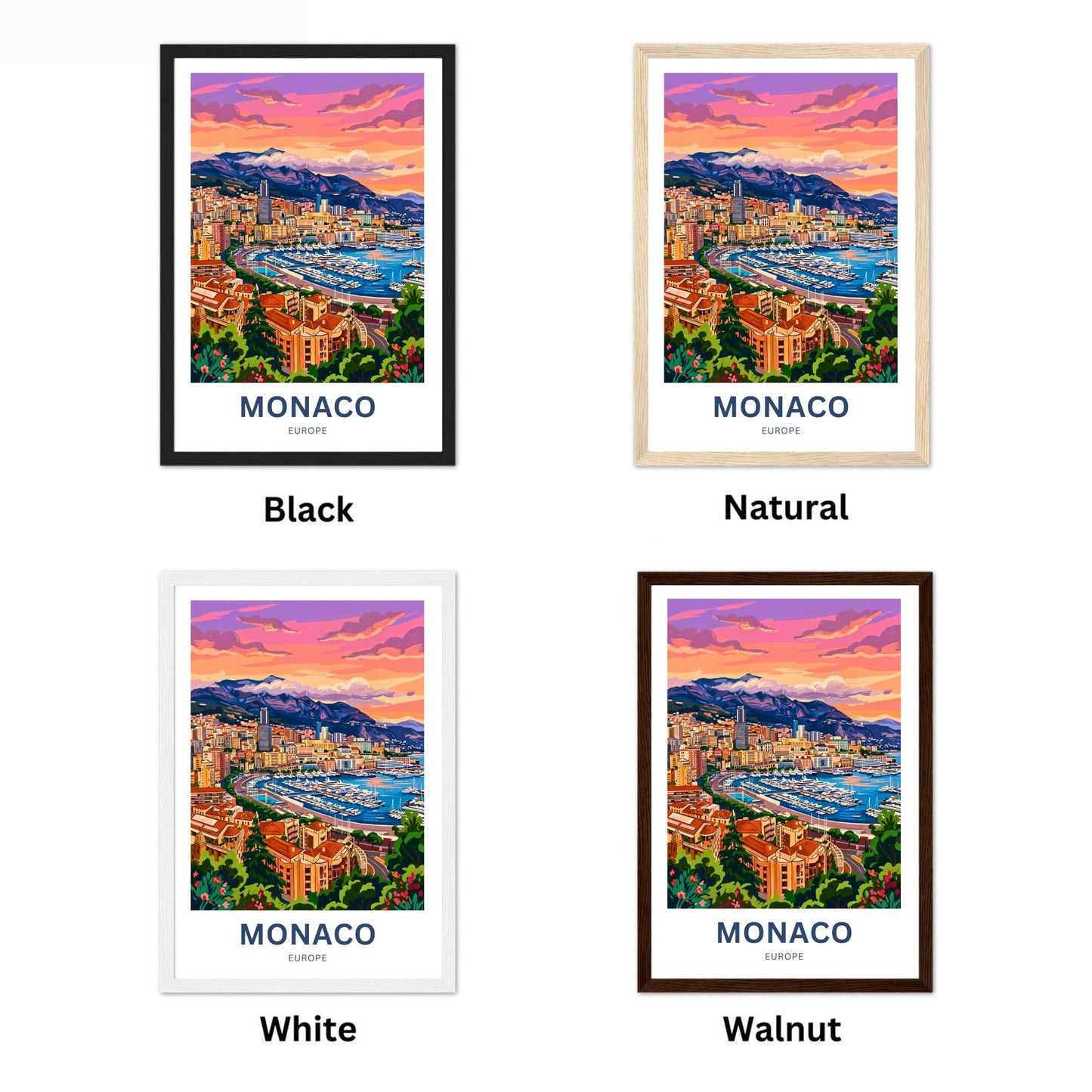 Monaco  Travel Poster - Riviera Dreams