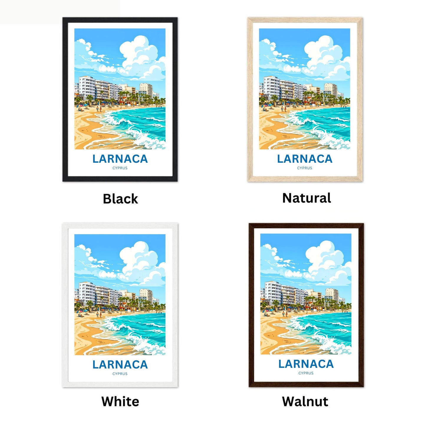 Larnaca Travel Poster - Cyprus Getaway