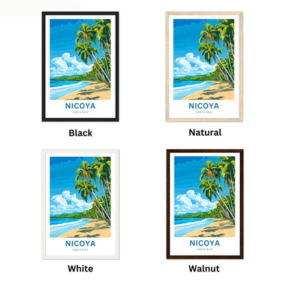 Nicoya Peninsula Travel Poster  - Blue Zone Paradise Costa Rica