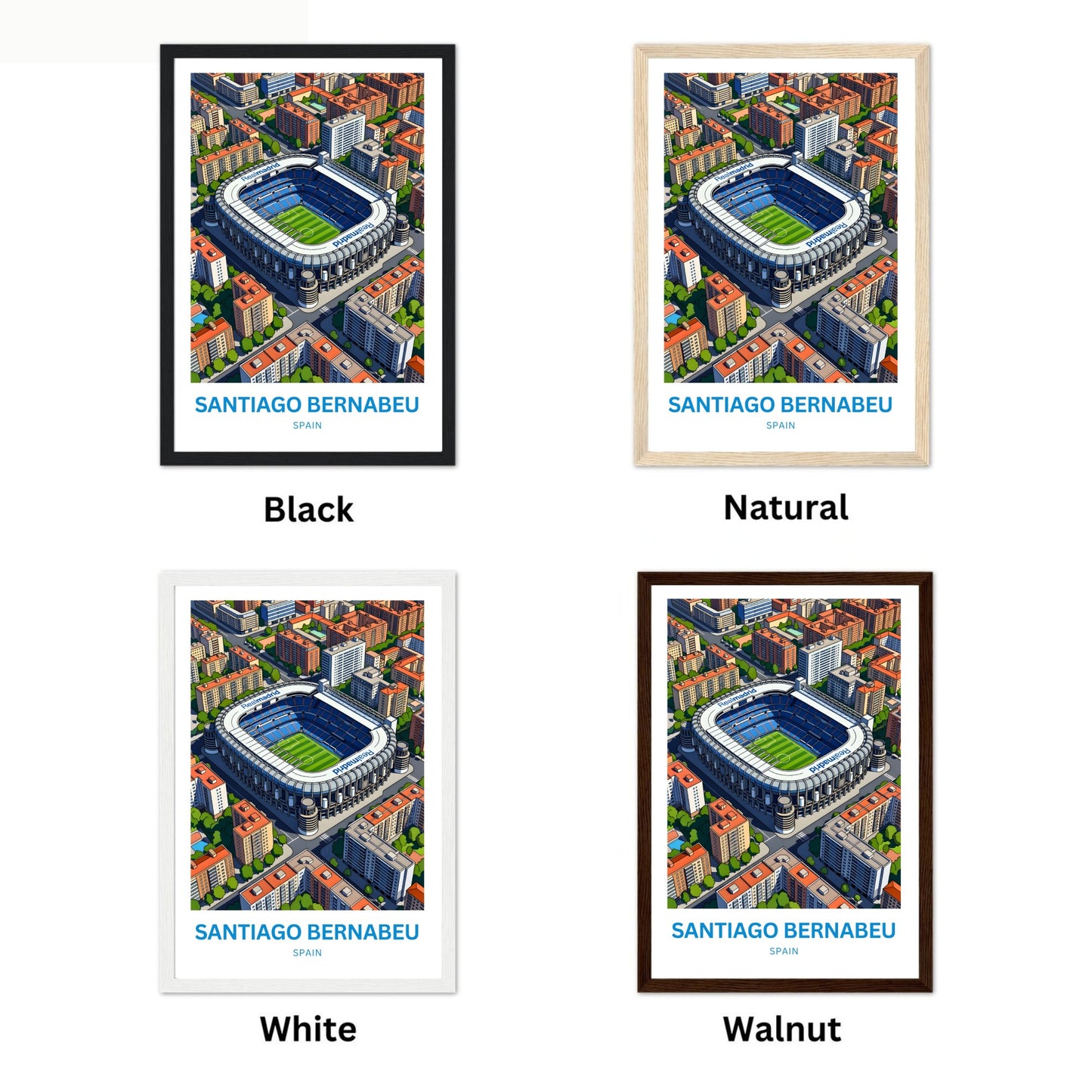 Santiago Bernabéu Stadium Travel Poster - Football Royalty