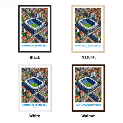 Santiago Bernabéu Stadium Travel Poster - Football Royalty