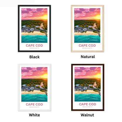 Cape Cod Travel Poster - Mesmerizing Sky and Sunset