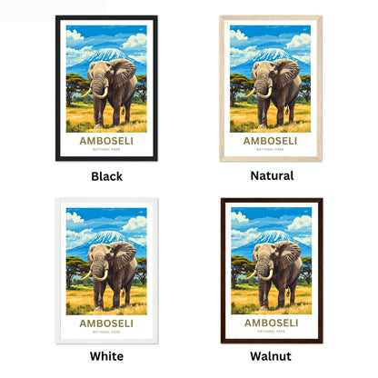 Amboseli National Park Travel Poster  - Craig, Icon of the African Summit