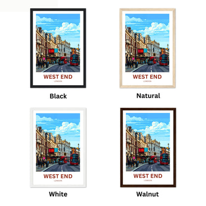 West End Travel Poster - London Theatre Street
