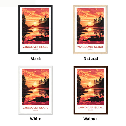 Vancouver Island Travel Poster - Wild Coasts and Sunset
