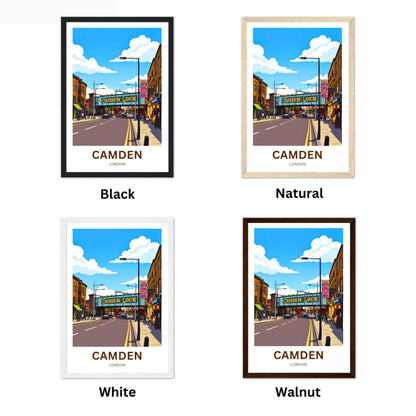 Camden Lock Travel Poster - London