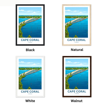Cape Coral, Florida Travel Poster - River Crossing