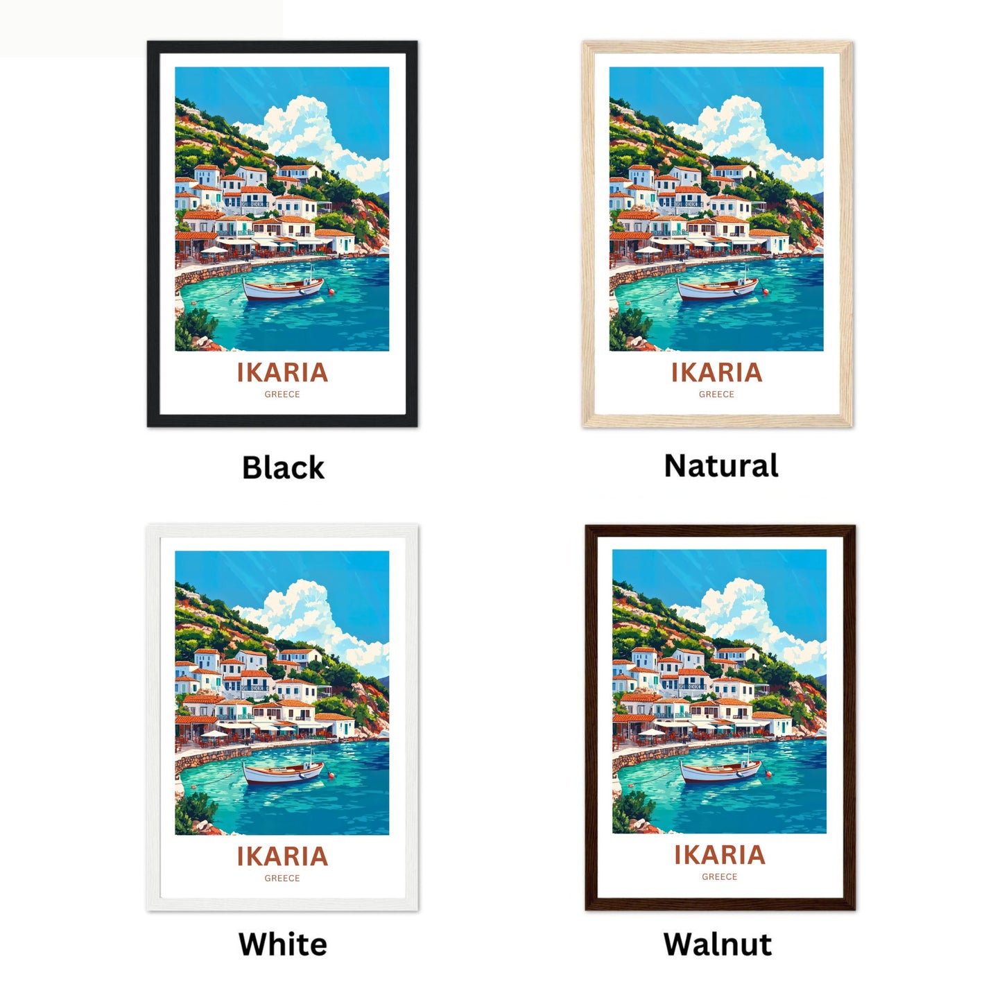 Ikaria Beach Travel Poster  - Harbor Haven