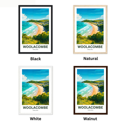 Woolacombe Travel Poster - Charming Seaside Village