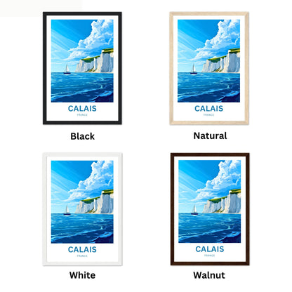 Calais Travel Poster - Cliffs of France