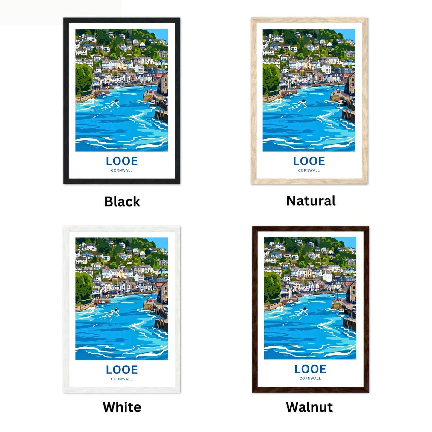 Looe, Cornwall Travel Poster