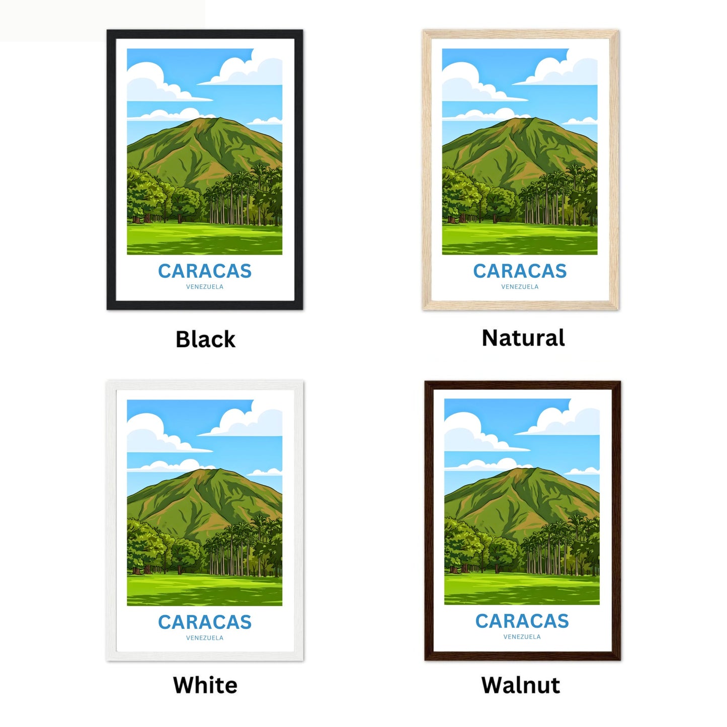 Caracas Travel Poster - Peaks View