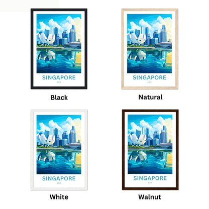 Singapore Travel Poster - Captivating Marina Bay Skyline