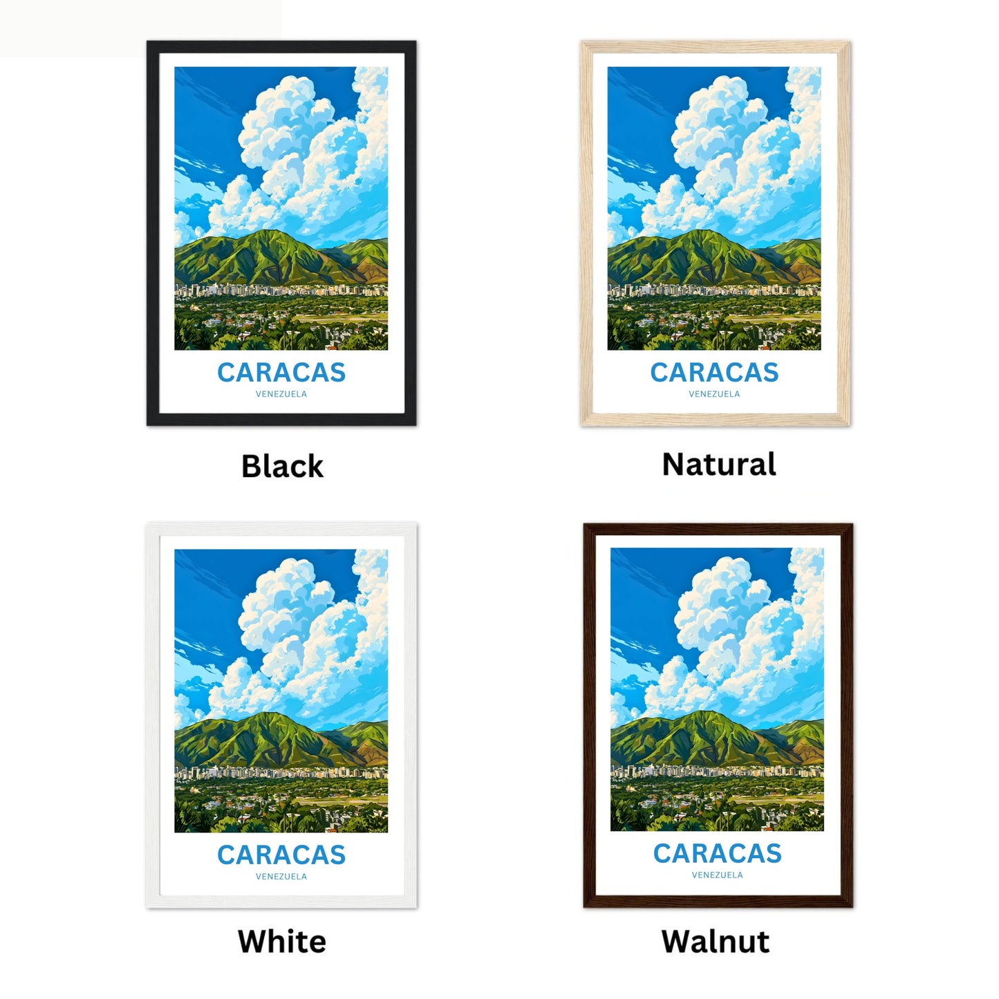 Caracas Travel Poster - City Beneath El Ávila