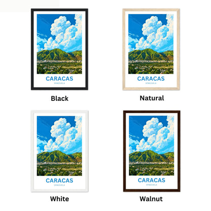 Caracas Travel Poster - City Beneath El Ávila