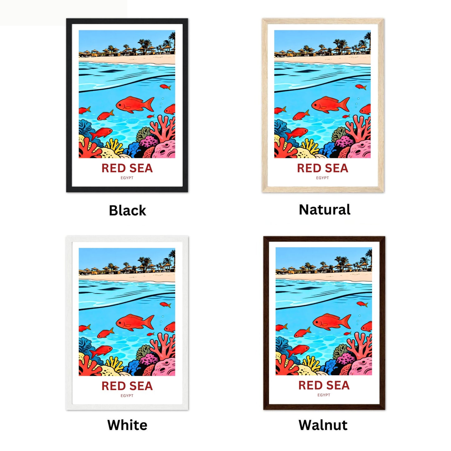 Red Sea Travel Poster - Underwater Paradise