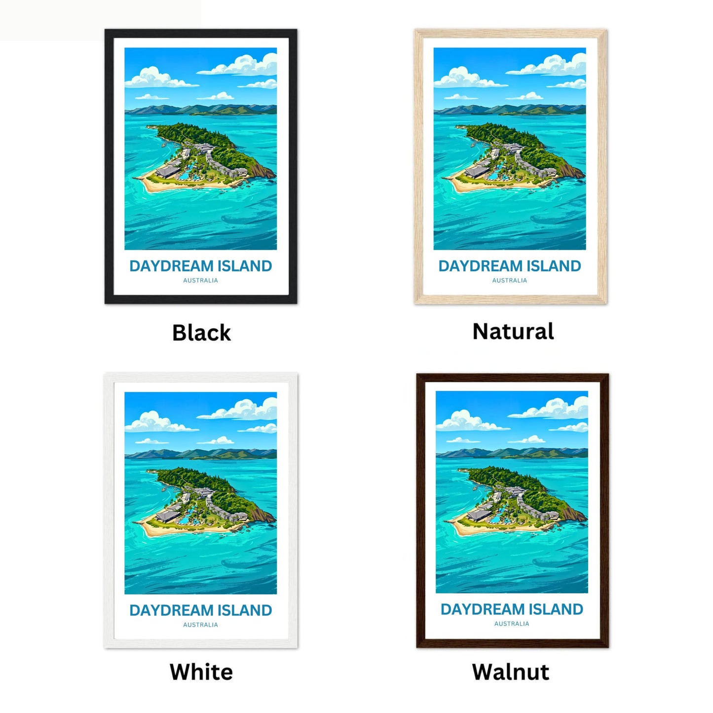 Daydream Island Travel Poster - Australia Ocean Serenity