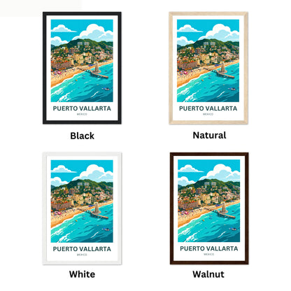 Puerto Vallarta  Travel Poster - Aerial View