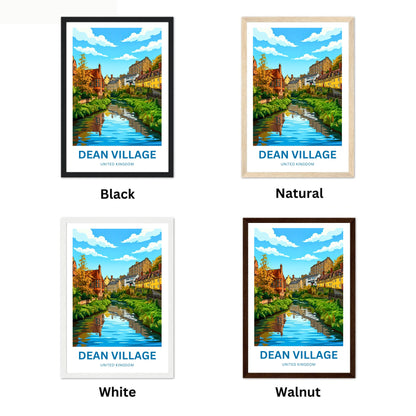Dean Village Travel Poster - Water of Leith Serenity