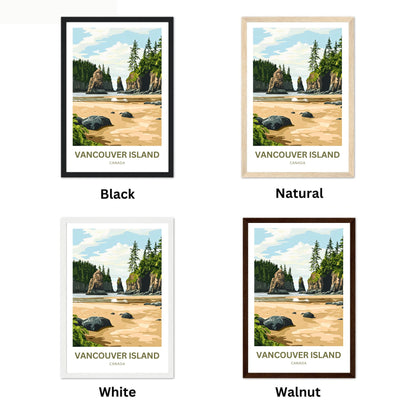 Vancouver Island Travel Poster - Among Giants and Waves