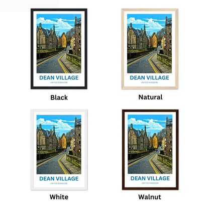 Dean Village Travel Poster - Village Street