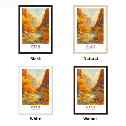Utah, Watercolor design poster, United States Print, Utah Wall Art