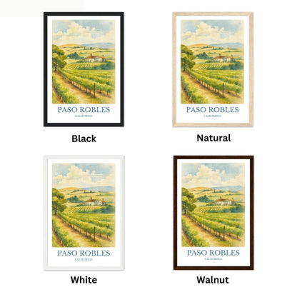 Paso robles, Watercolor design poster, California Print, Paso robles Wall Art
