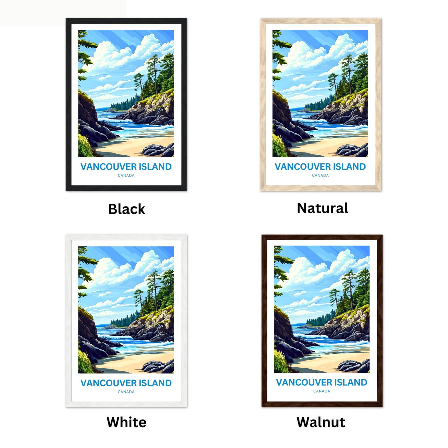 Vancouver Island Travel Poster - Wild Shores and Whispering Trees
