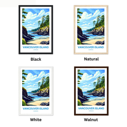 Vancouver Island Travel Poster - Wild Shores and Whispering Trees