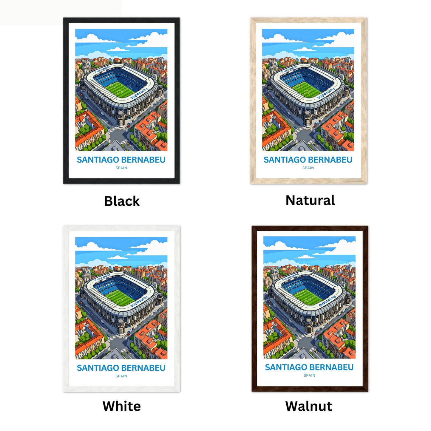 Santiago Bernabéu Stadium Travel Poster - Home Real Madrid