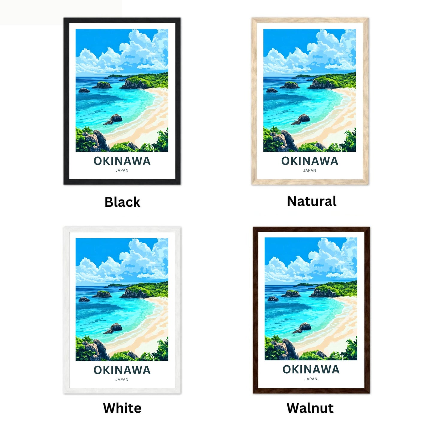 Okinawa Beach Travel Poster  - Japan Captivating Island