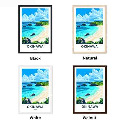 Okinawa Beach Travel Poster  - Japan Captivating Island
