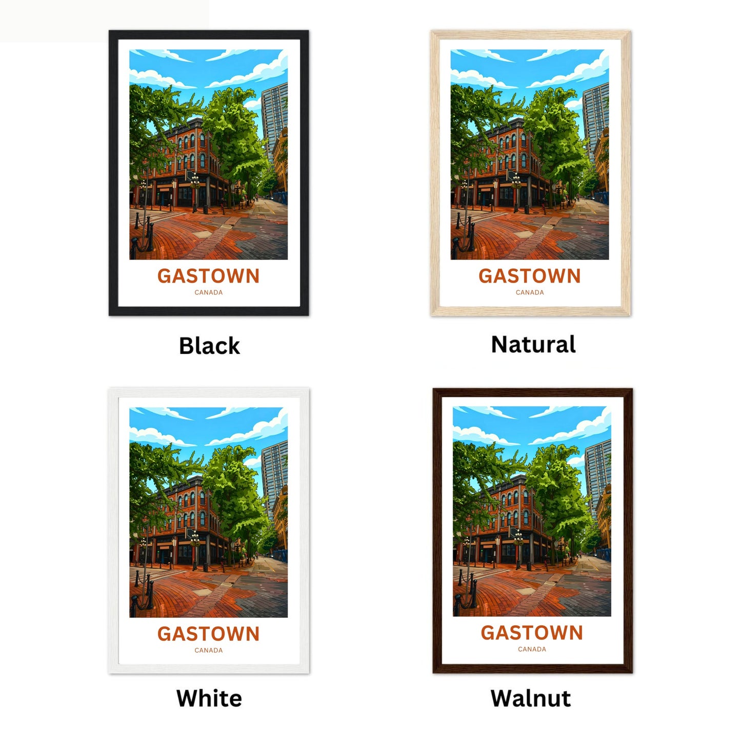 Gastown Travel Poster - Old Meets New