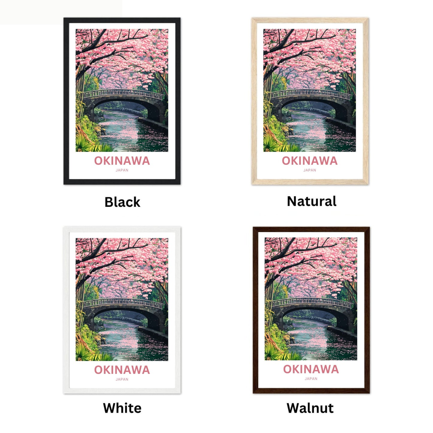 Okinawa Travel Poster  - Tranquil River Bloom