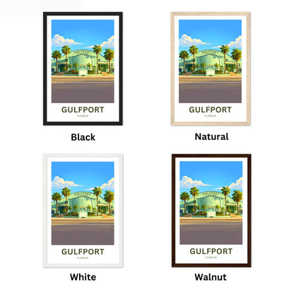 Gulfport, Florida Travel Poster - Marina