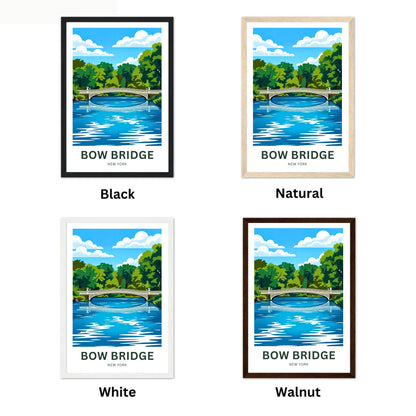 Bow Bridge Central Park Travel Poster