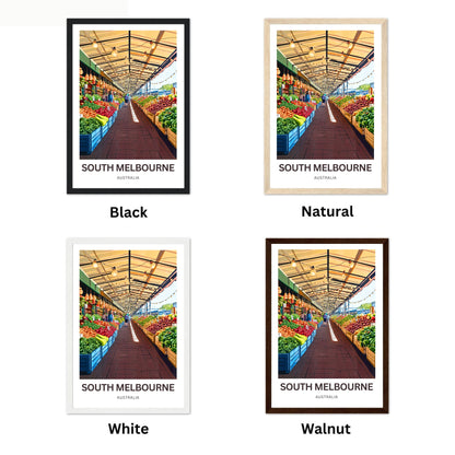 South Melbourne Market Travel Poster  - Historic Market Charm