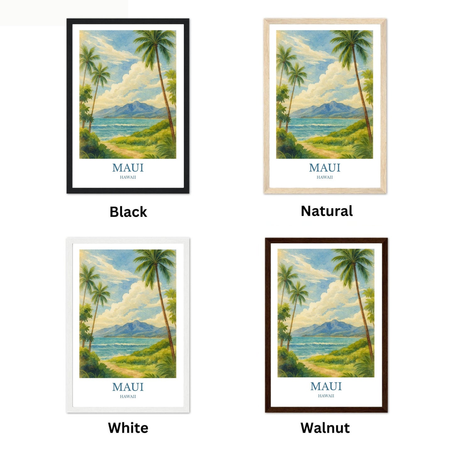Maui, Watercolor design poster, Hawaii Print, Maui Wall Art