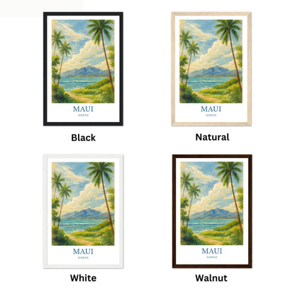 Maui, Watercolor design poster, Hawaii Print, Maui Wall Art