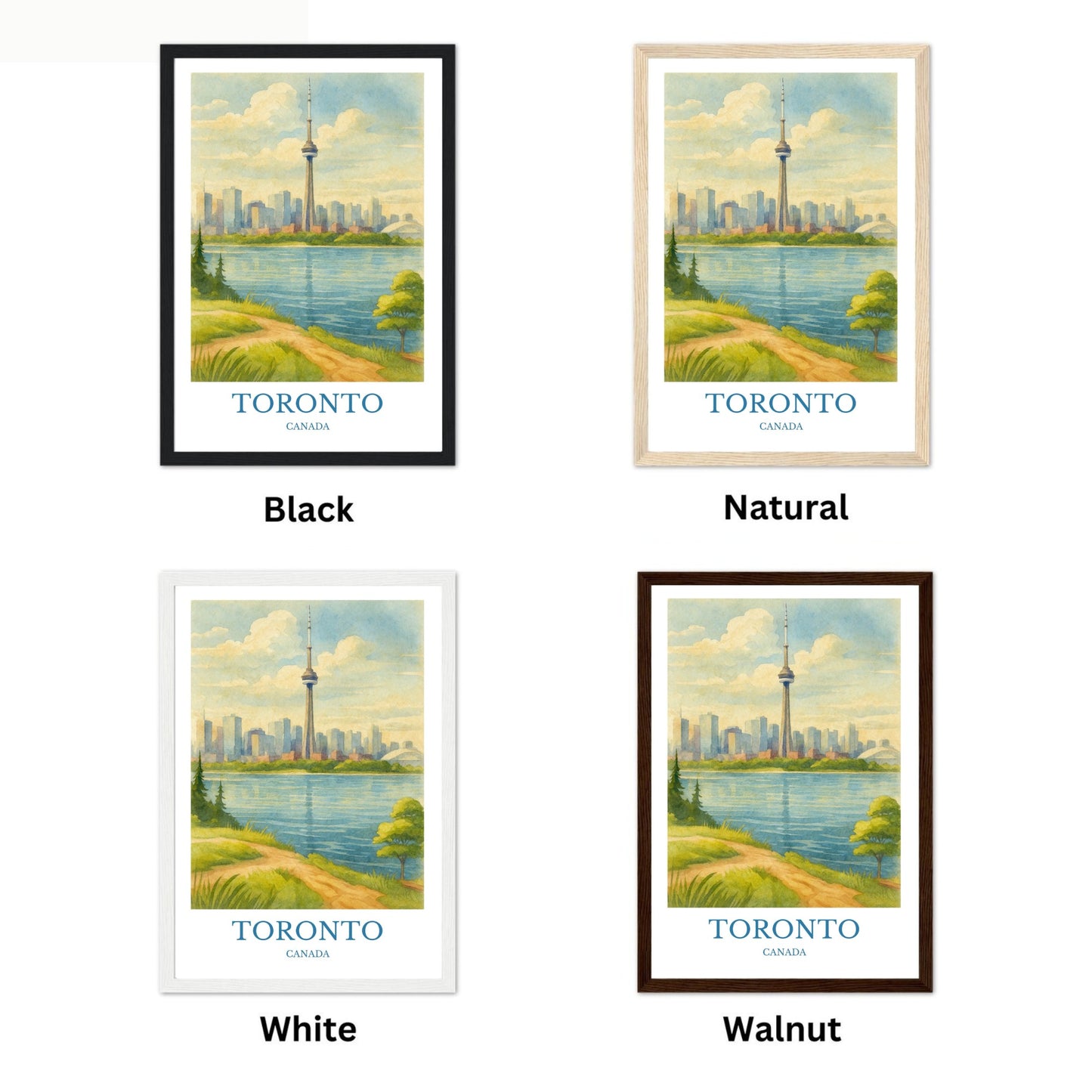 Toronto, Watercolor design poster, Canada Print, Toronto Wall Art