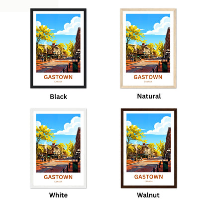 Gastown Travel Poster - Steam Clock Stroll