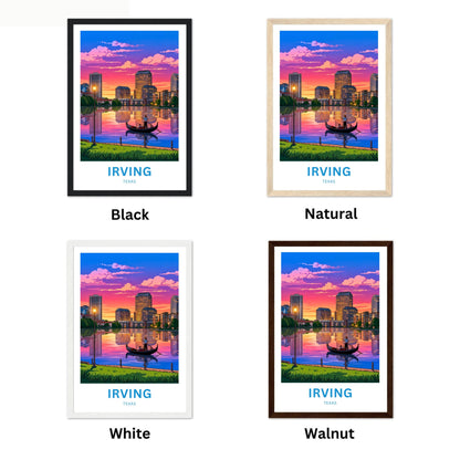 Las Colinas Irving, Texas Travel Poster - Captivating Evening Venetian