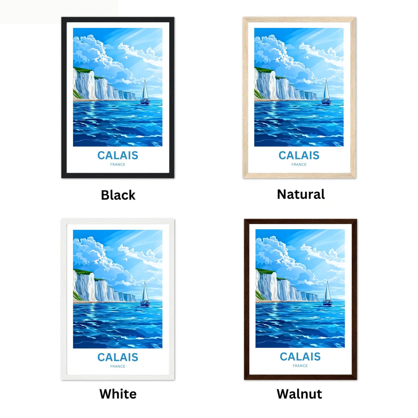 Calais Travel Poster - Blue Seas
