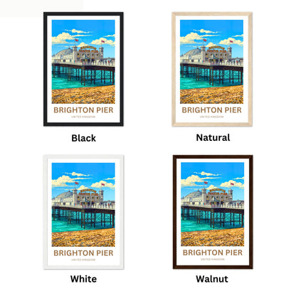 Brighton Pier Travel Poster - Coastal Carnival