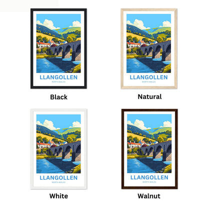 Llangollen Travel Poster - Bridge to the Welsh Hills
