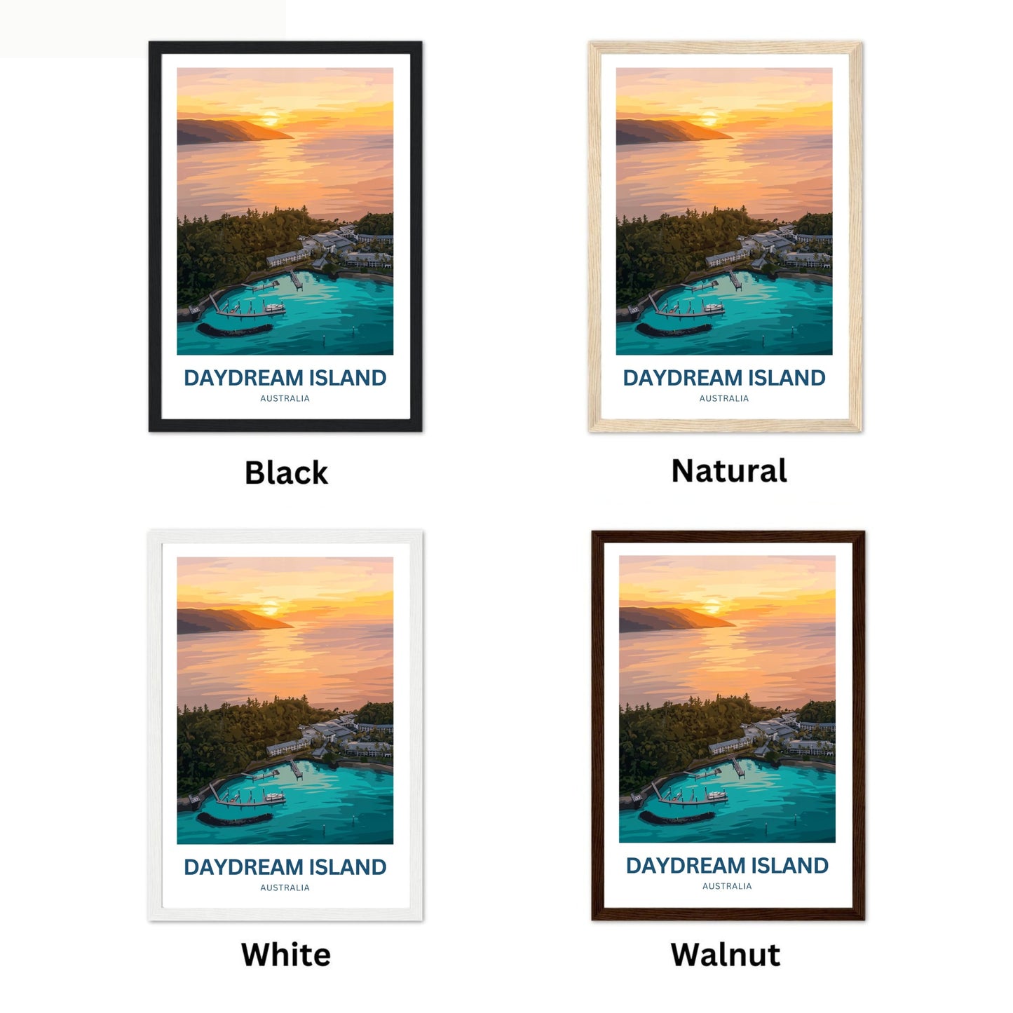 Daydream Island Travel Poster - Island Horizons